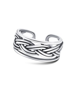Knot Pattern Silver Ear Cuff EC-1213